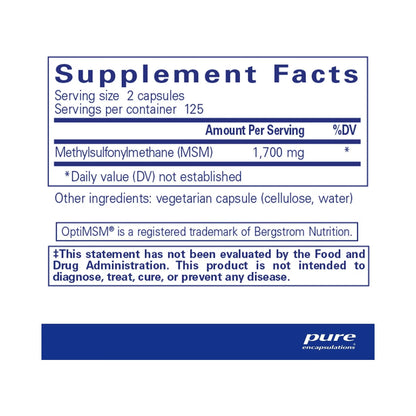 Pure Encapsulations MSM 250 Capsules