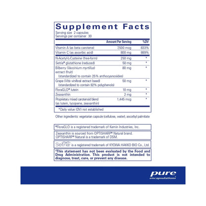Pure Encapsulations Macular Support Formula 60 Capsules