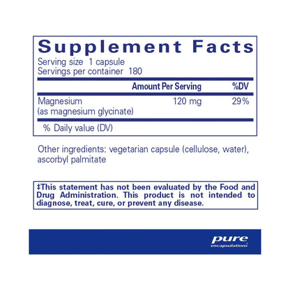 Pure Encapsulations Magnesium Glycinate 180 Capsules