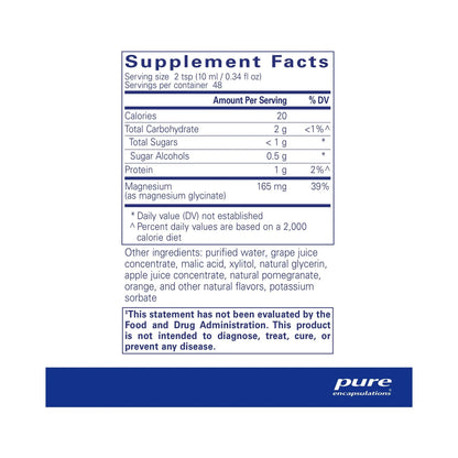 Pure Encapsulations Magnesium Glycinate liquid 480mL