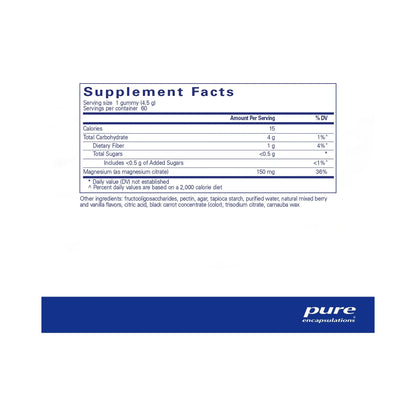 Pure Encapsulations Magnesium Gummy 60 Gummies