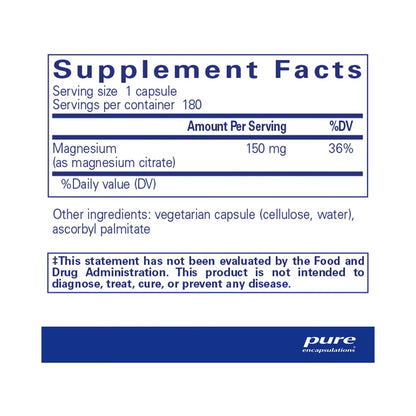 Pure Encapsulations Magnesium (citrate) 180 Capsules