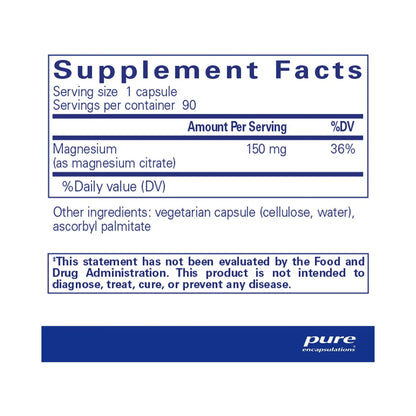 Pure Encapsulations Magnesium (citrate) 90 Capsules