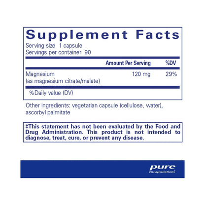 Pure Encapsulations Magnesium (citrate/malate) 90 Capsules