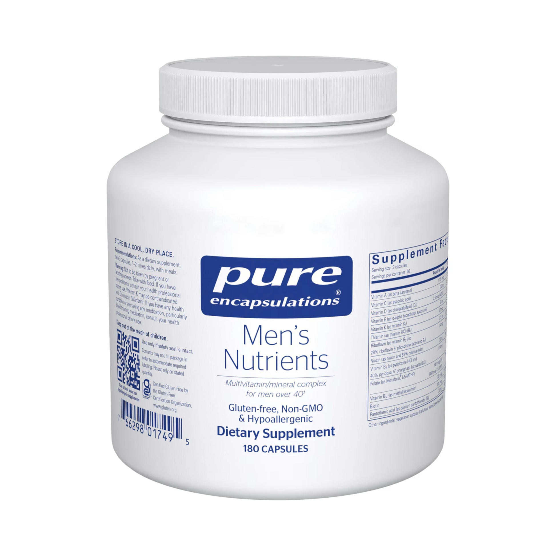 Pure Encapsulations Men's Nutrients 180 Capsules