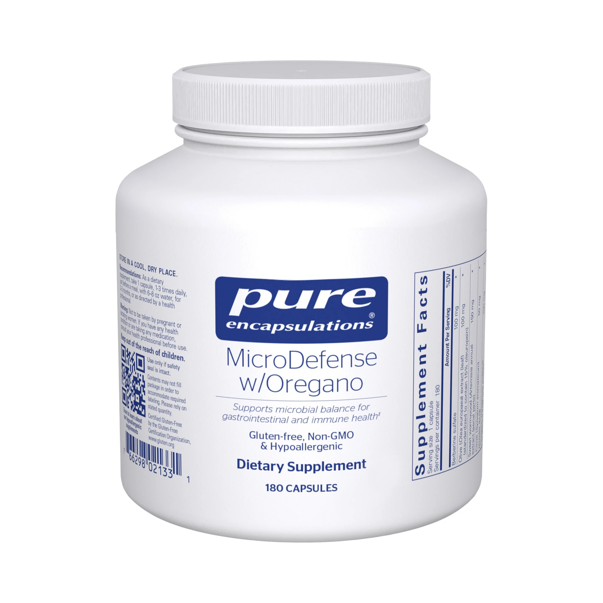 Pure Encapsulations MicroDefense w/ Oregano 180 Capsules