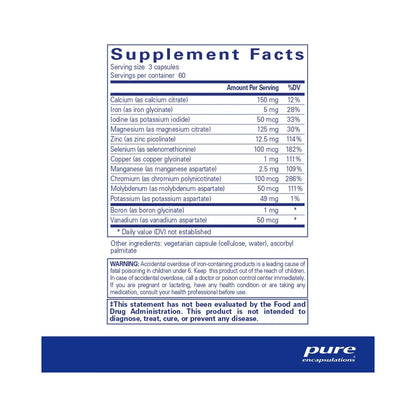 Pure Encapsulations Mineral 650 180 Capsules