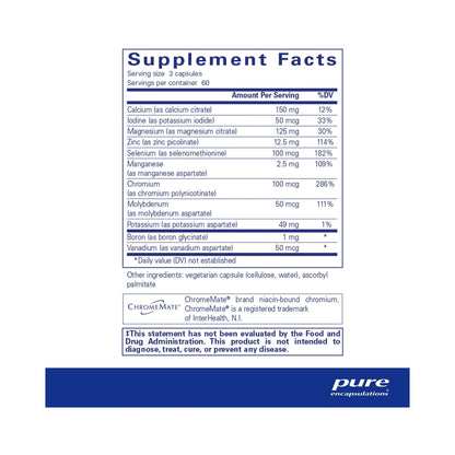 Pure Encapsulations Mineral 650 w/o Cu &Fe 180 Capsules