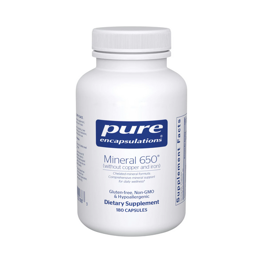 Pure Encapsulations Mineral 650 w/o Cu &Fe 180 Capsules