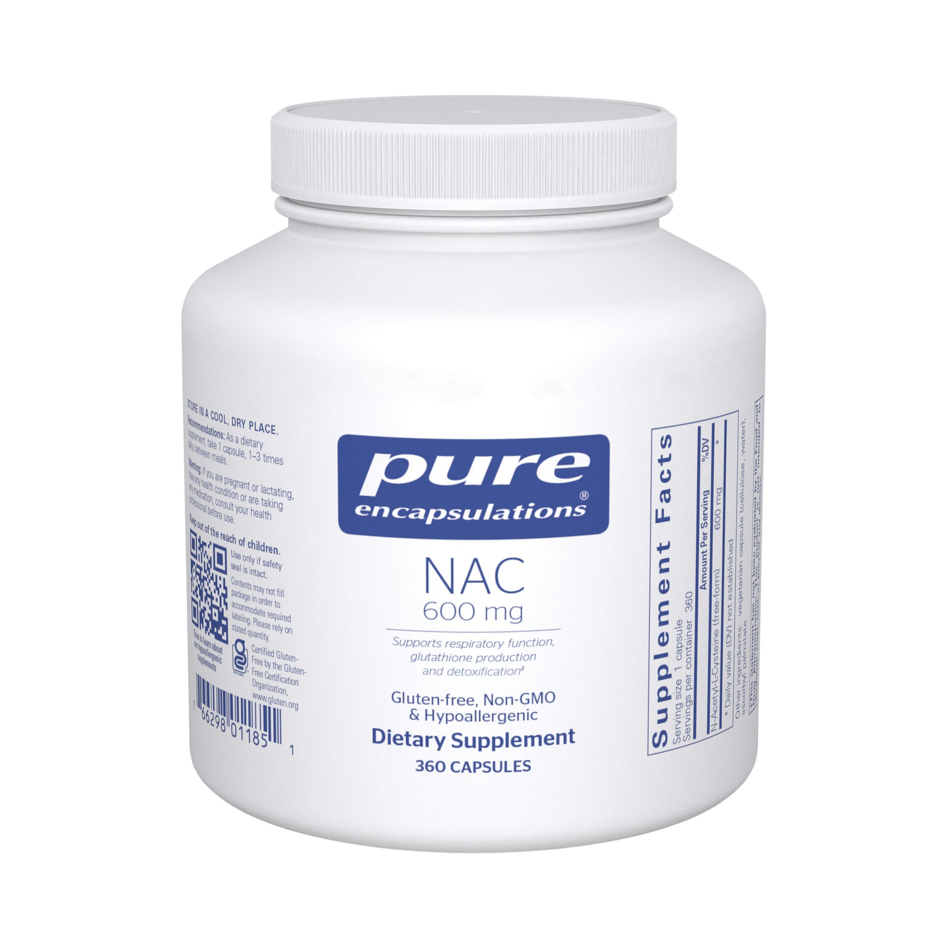Pure Encapsulations NAC 600mg 360 Capsules