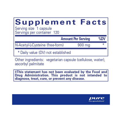 Pure Encapsulations NAC 900mg 120 Capsules