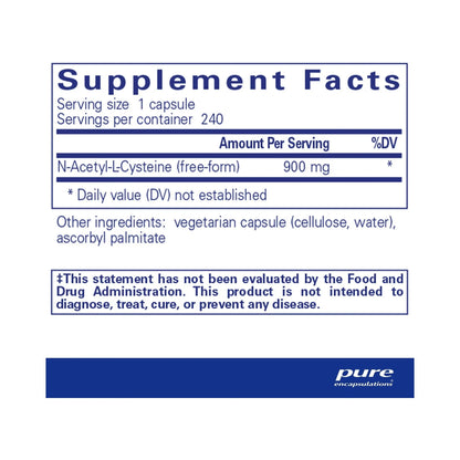 Pure Encapsulations NAC 900mg 240 Capsules