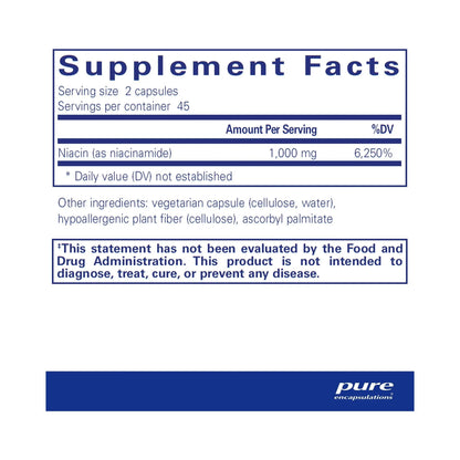 Pure Encapsulations Niacinamide 90 Capsules