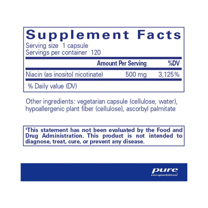 Pure Encapsulations Niacitol 500mg 120 Capsules