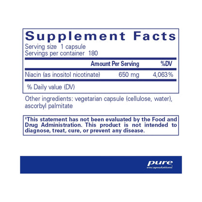 Pure Encapsulations Niacitol 650mg  180 Capsules