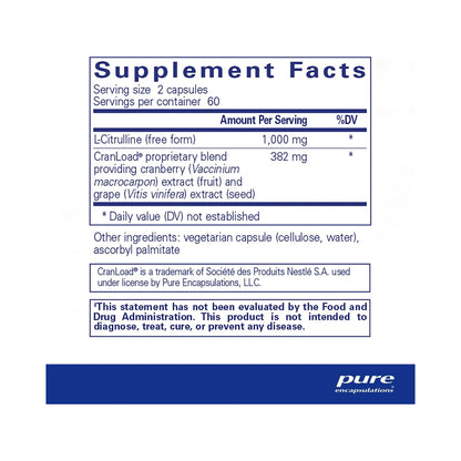 Pure Encapsulations Nitric Oxide Ultra 120 Capsules
