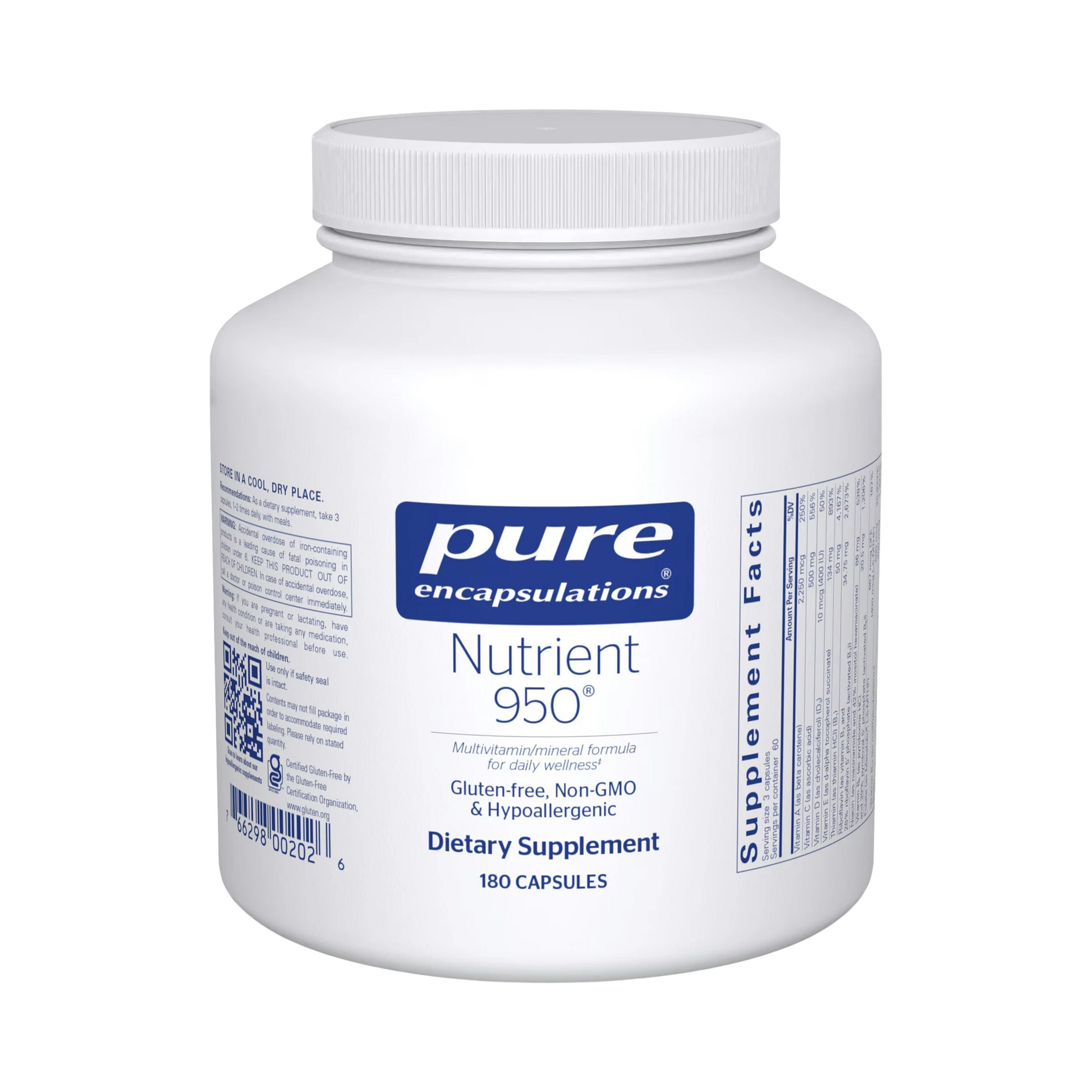 Pure Encapsulations Nutrient 950 180 Capsules