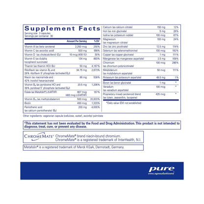 Pure Encapsulations Nutrient 950 90 Capsules