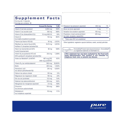 Pure Encapsulations Nutrient 950 without Copper, Iron & Iodine 180 Capsules