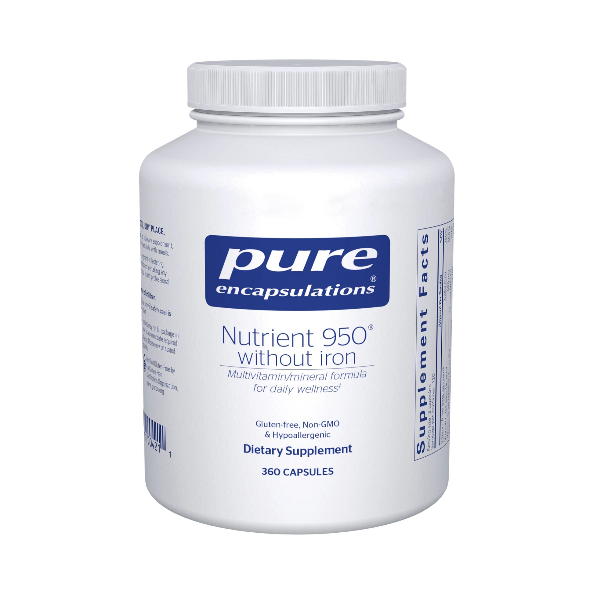 Pure Encapsulations Nutrient 950 without Iron 360 Capsules