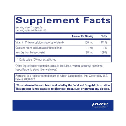 Pure Encapsulations OptiFerin-C 60 Capsules