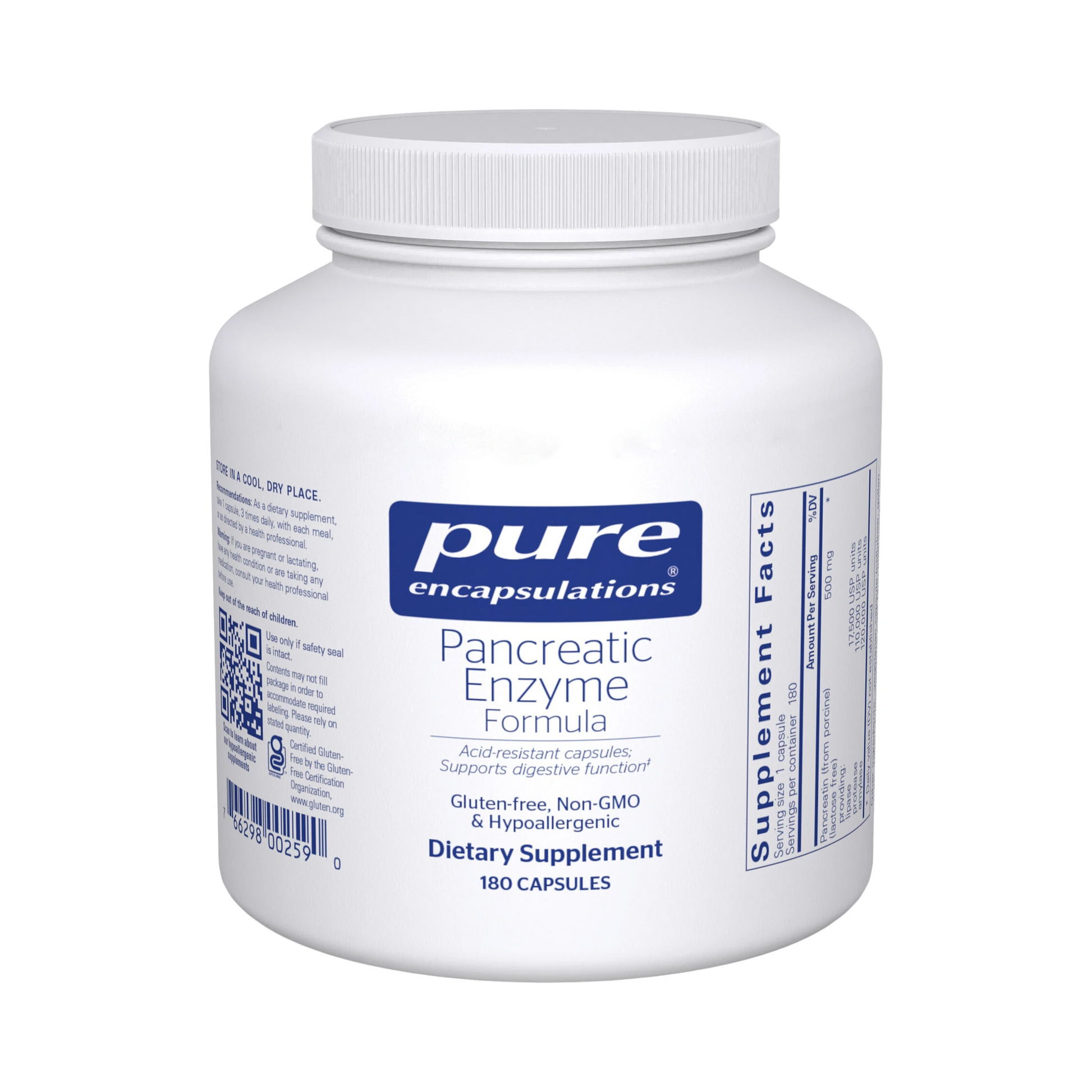 Pure Encapsulations Pancreatic Enzyme Formula 180 Capsules