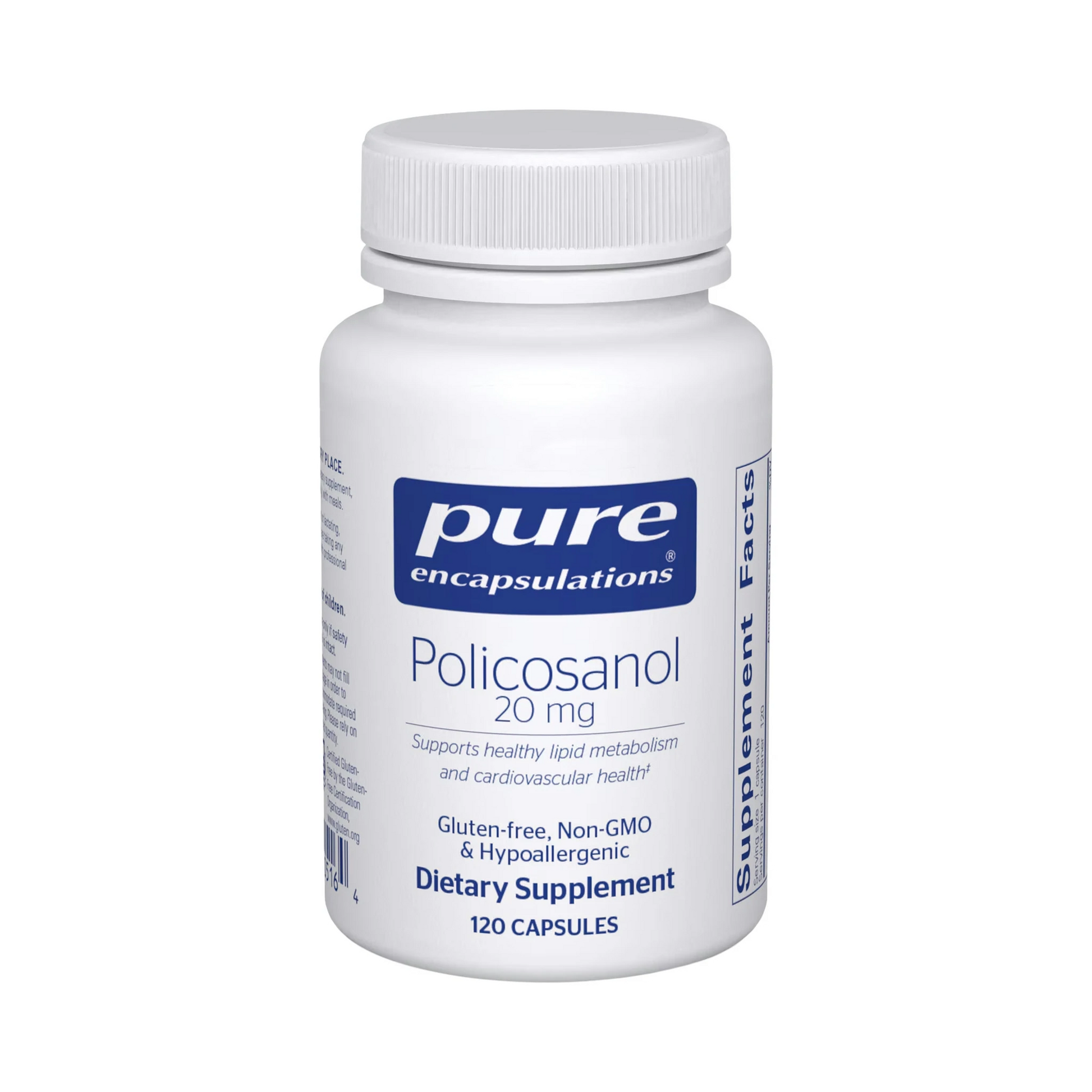 Pure Encapsulations Policosanol 20mg 120 Capsules