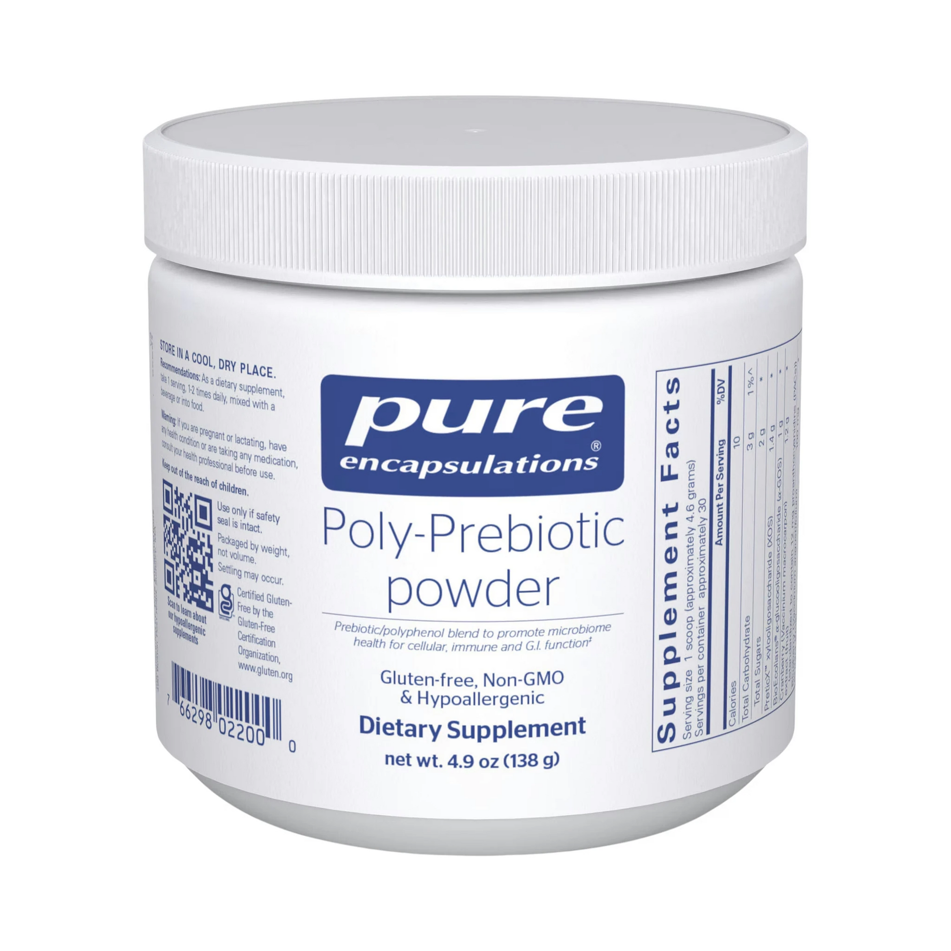 Pure Encapsulations Poly-Prebiotic powder 138g