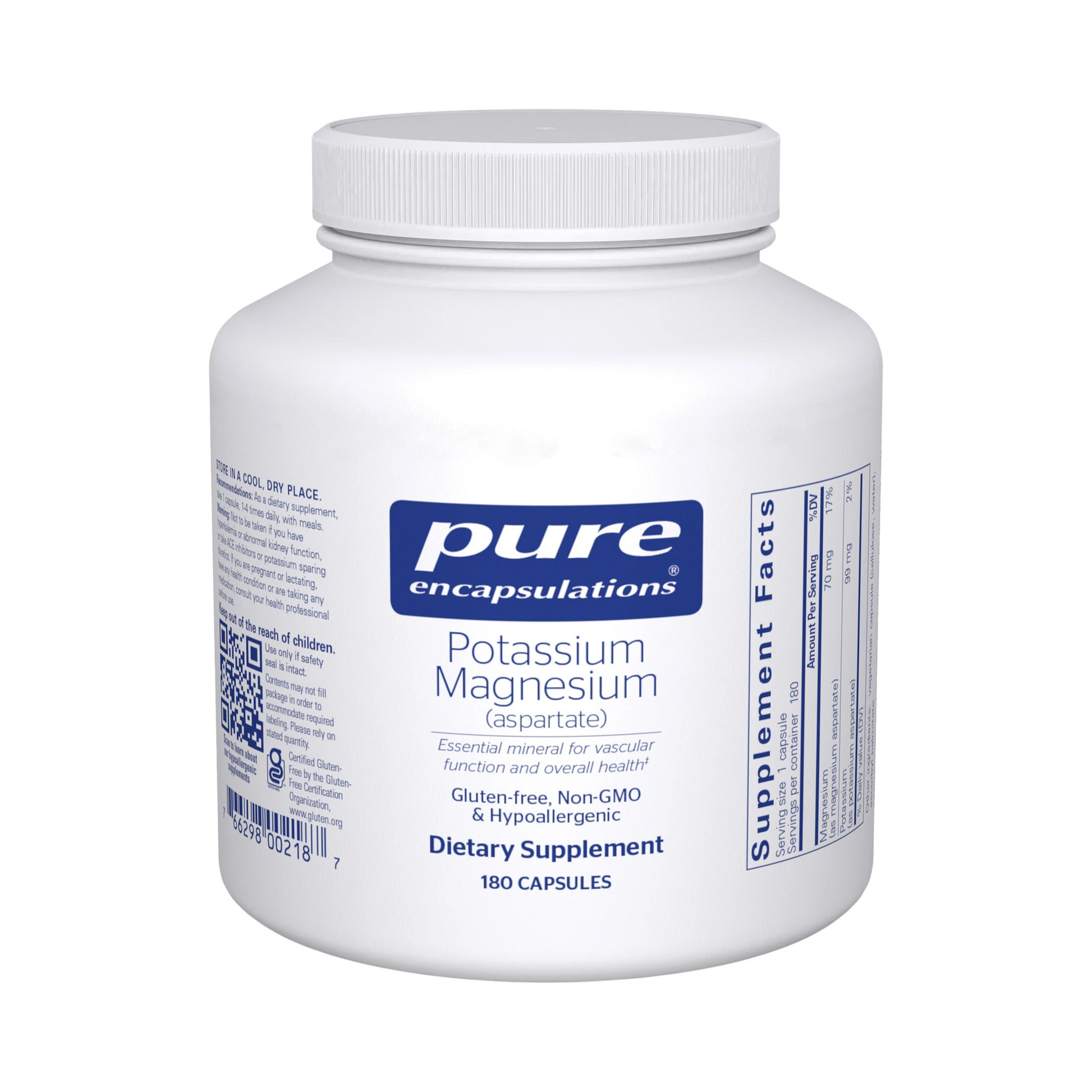 Pure Encapsulations Potassium Magnesium (aspartate) 180 Capsules