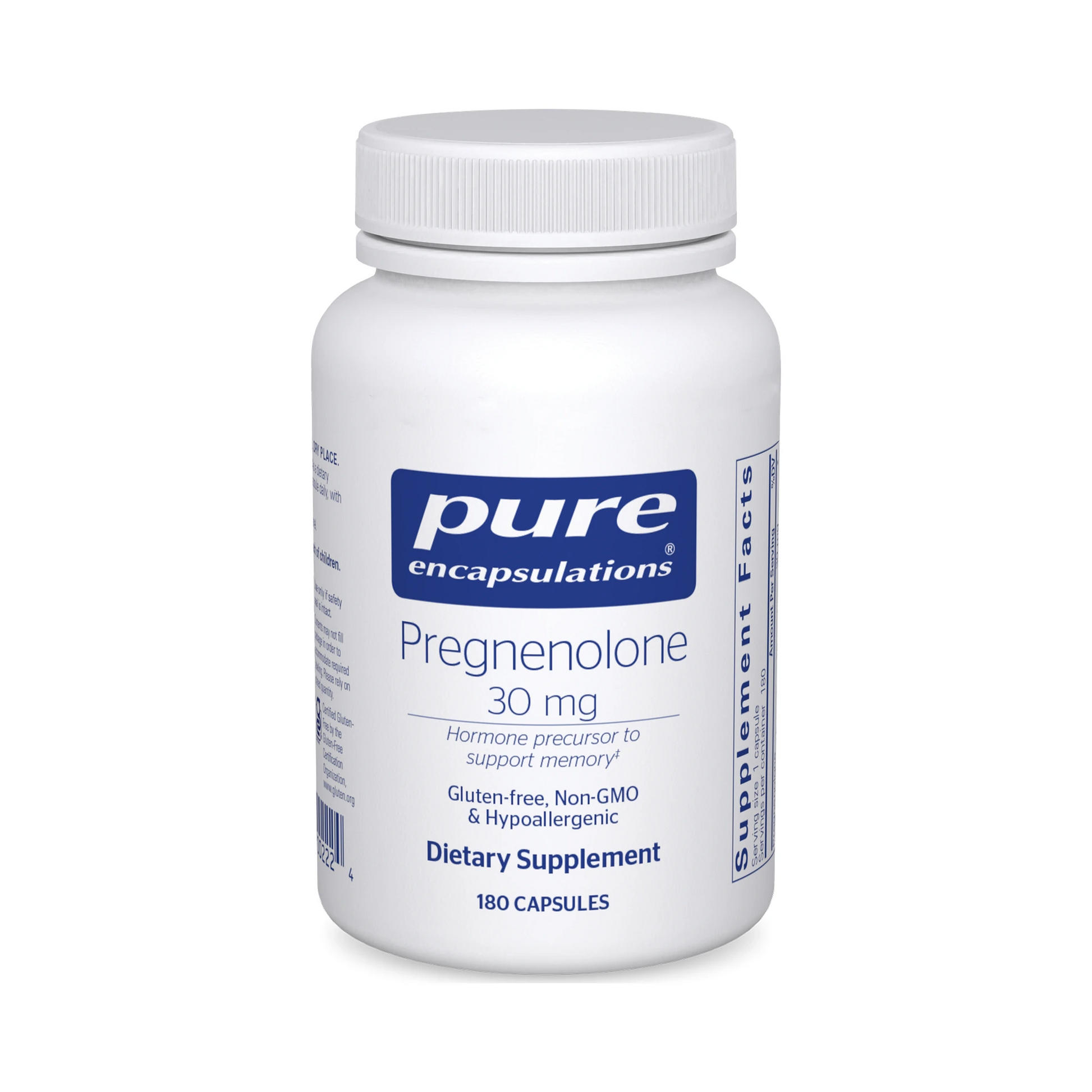 Pure Encapsulations Pregnenolone 30mg 180 Capsules