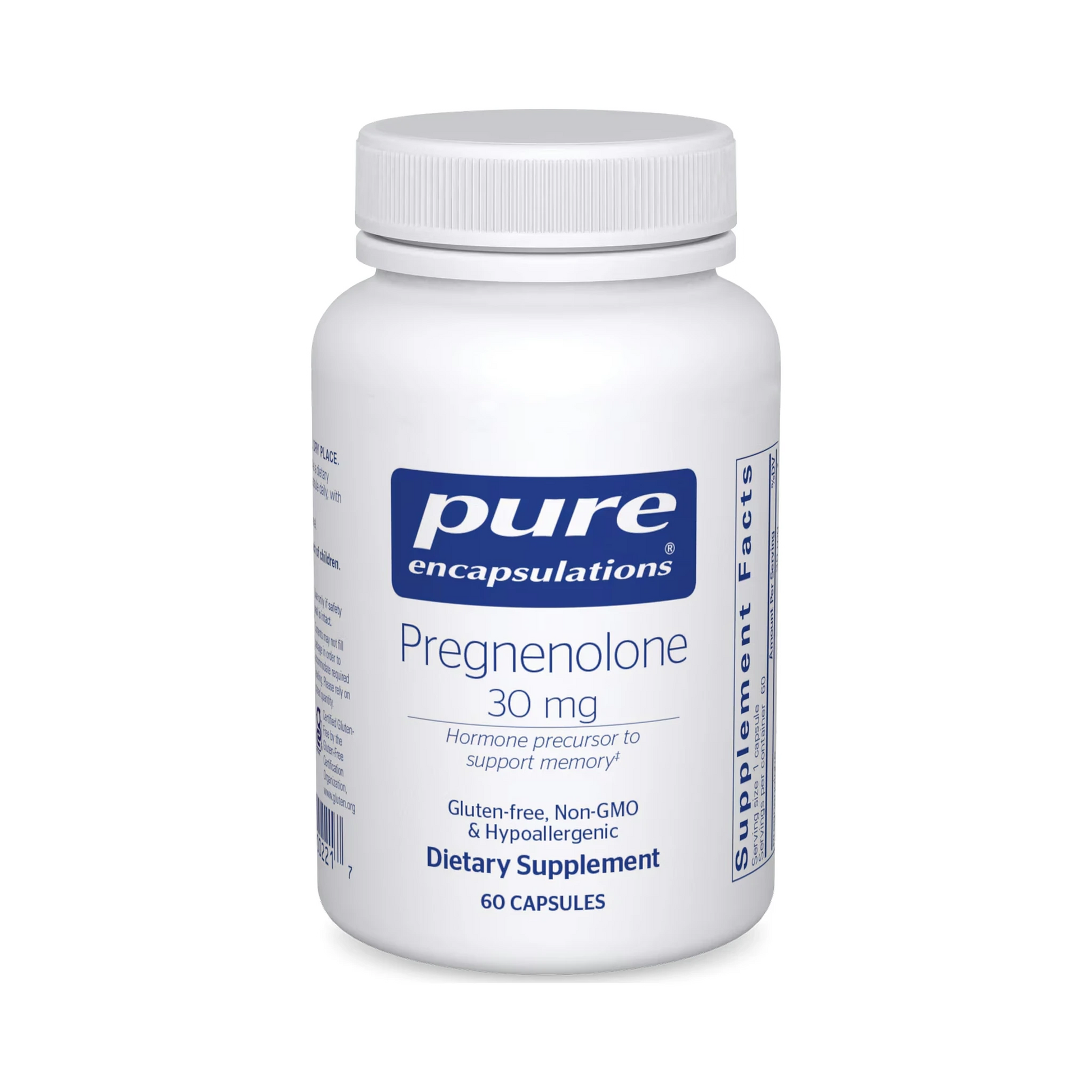 Pure Encapsulations Pregnenolone 30mg 60 Capsules