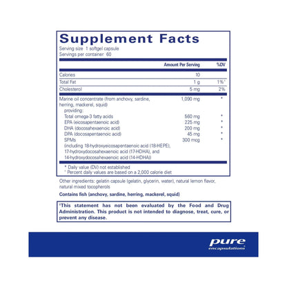 Pure Encapsulations Pro-Resolve Omega 60 Capsules