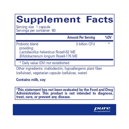 Pure Encapsulations ProbioMood Shelf-Stable 60 Capsules