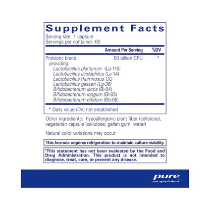 Pure Encapsulations Probiotic 50B 60 Capsules