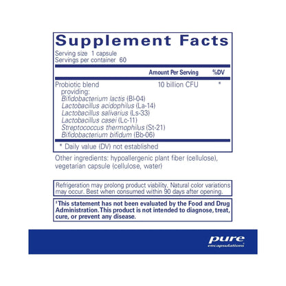 Pure Encapsulations Probiotic G.I. 60 Capsules