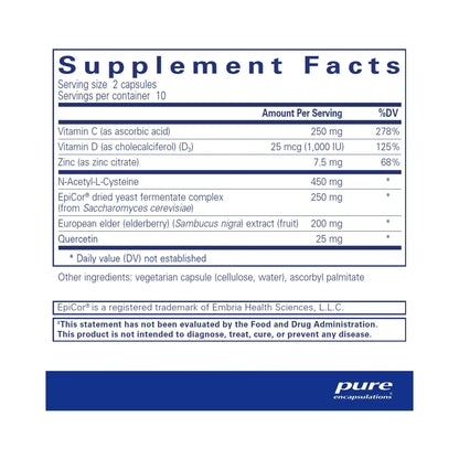 Pure Encapsulations PureDefense w/NAC travel pack 20 Capsules