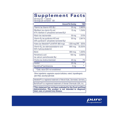 Pure Encapsulations PureGenomics B-Complex 120 Capsules