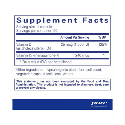 Pure Encapsulations PureHeart K2D 60 Capsules