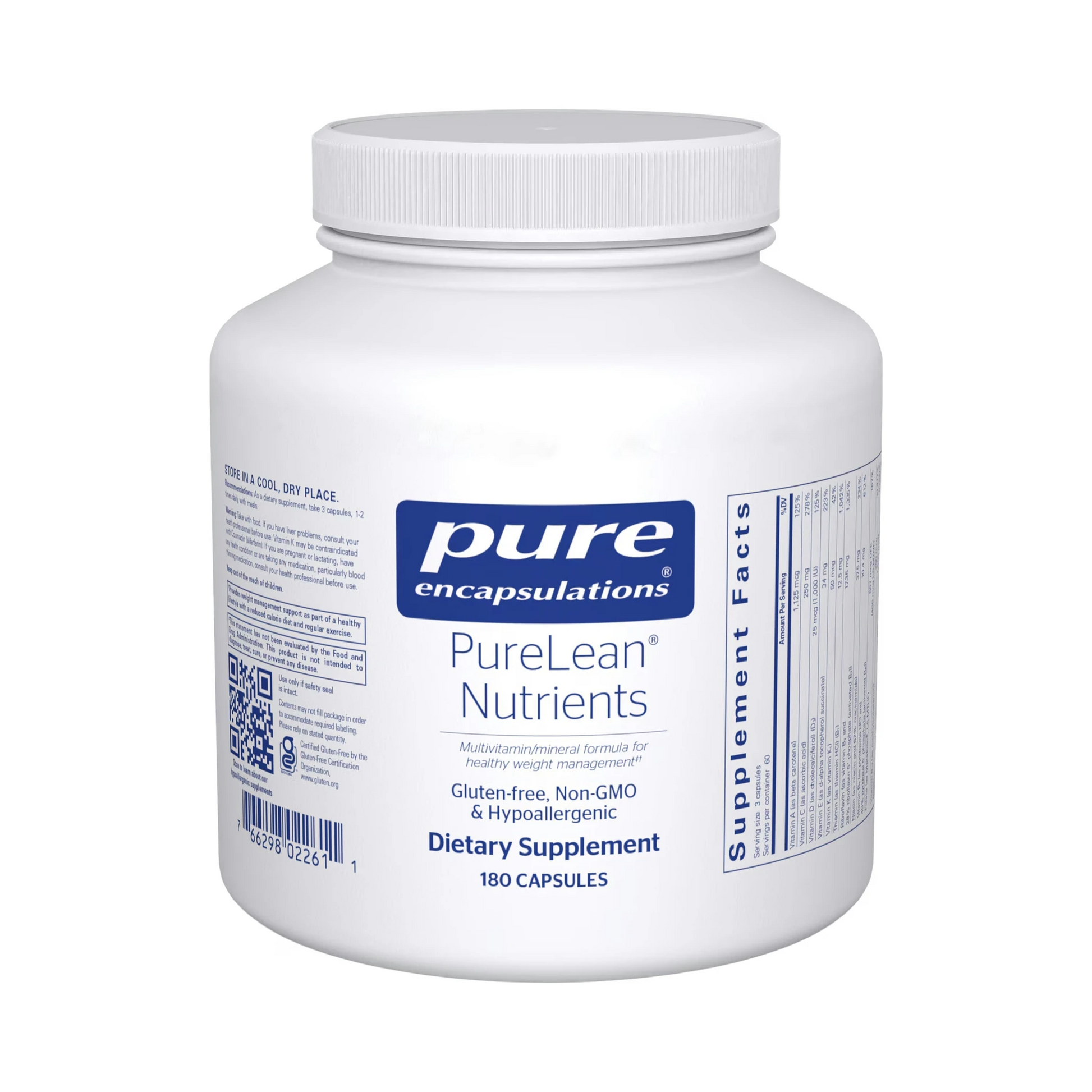 Pure Encapsulations PureLean Nutrients 180 Capsules