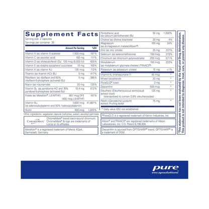 Pure Encapsulations PureResponse Multivitamin 60 Capsules