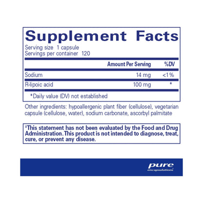 Pure Encapsulations R-Lipoic Acid (stabilized) 120 Capsules