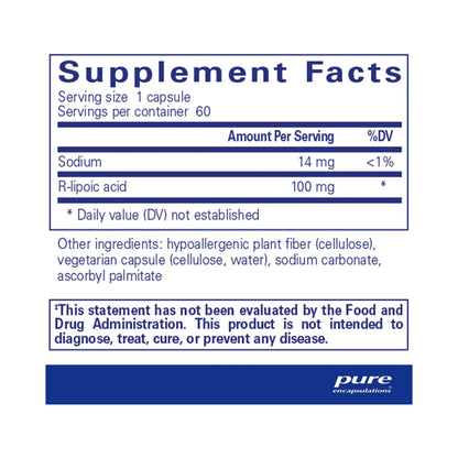 Pure Encapsulations R-Lipoic Acid (stabilized) 60 Capsules