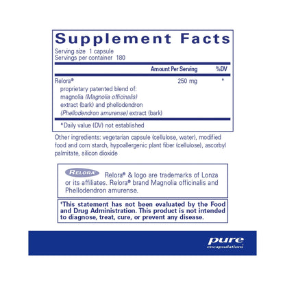 Pure Encapsulations Relora 180 Capsules
