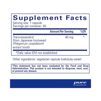 Pure Encapsulations Resveratrol 60 Capsules