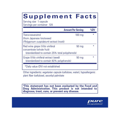 Pure Encapsulations Resveratrol EXTRA 120 Capsules