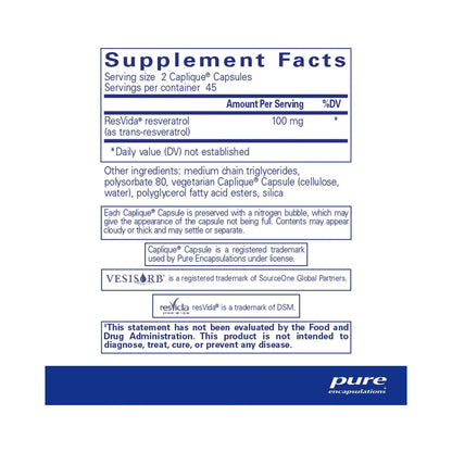 Pure Encapsulations Resveratrol VESIsorb 90 Capsules