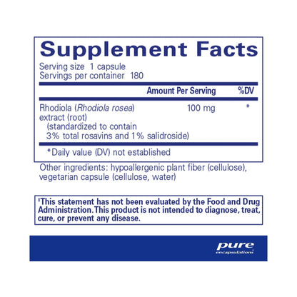 Pure Encapsulations Rhodiola Rosea 180 Capsules