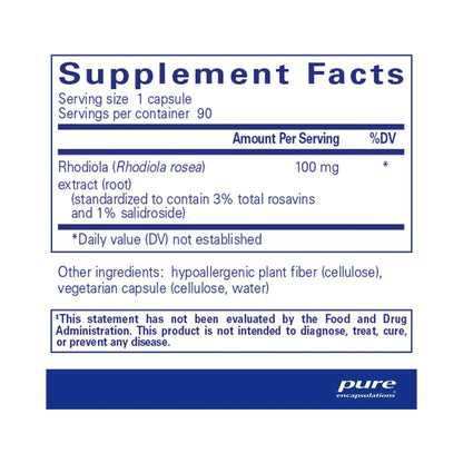 Pure Encapsulations Rhodiola Rosea 90 Capsules