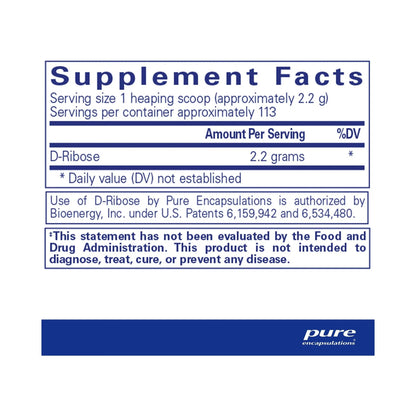 Pure Encapsulations Ribose Powder 250g