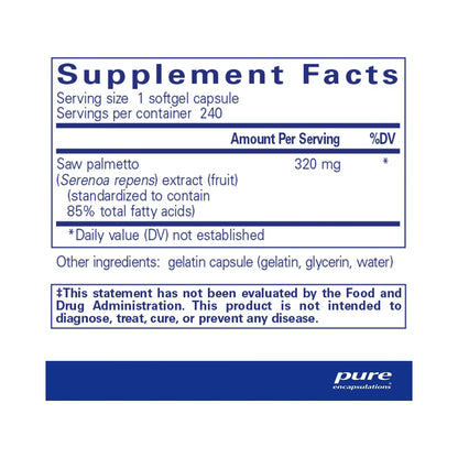 Pure Encapsulations Saw Palmetto 320 240 Capsules